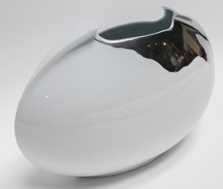 White Tasca Vase by Lino Sabattini for Rosenthal, 1980s For Sale at 1stDibs