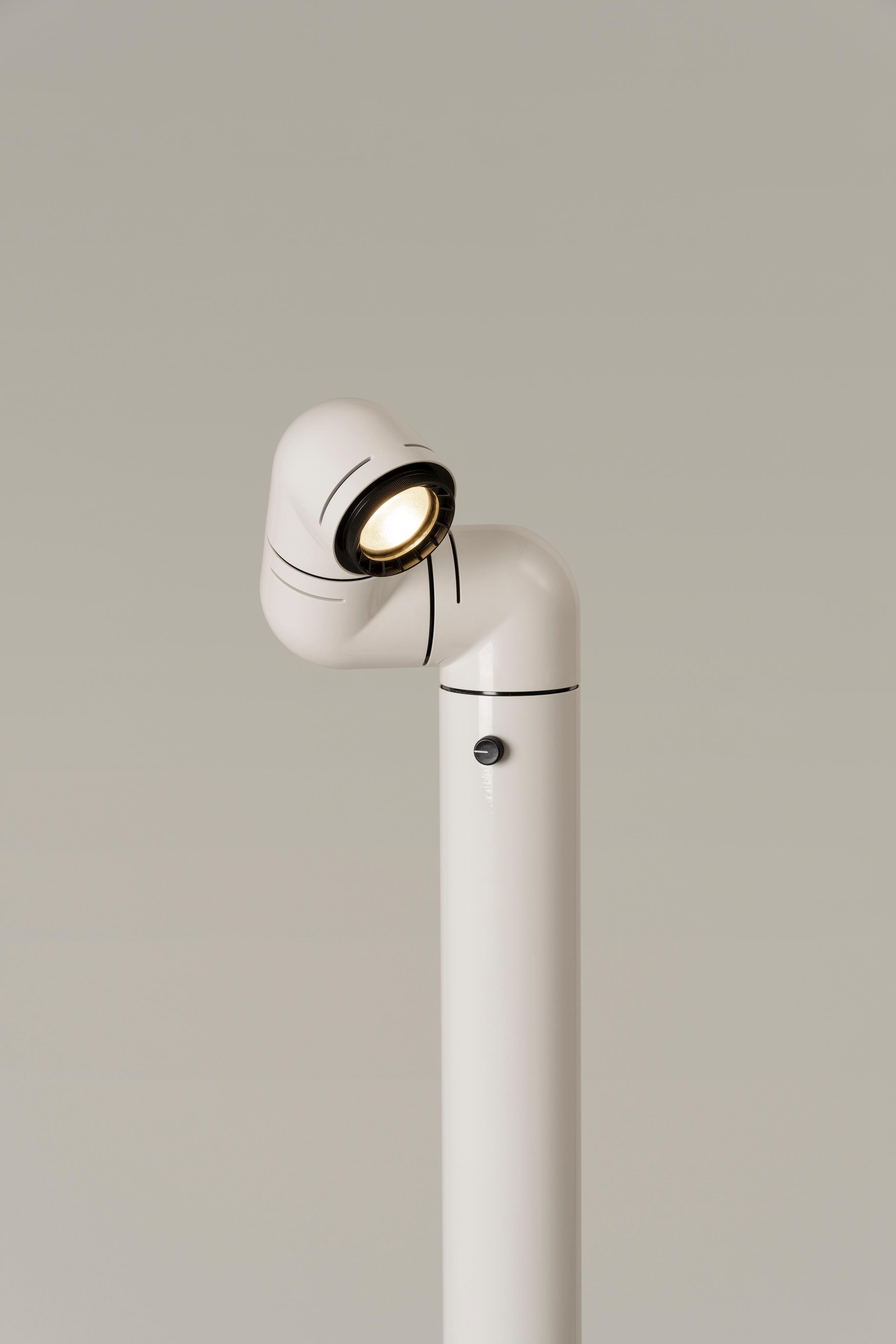 Spagnolo White Tatu Floor Lamp by André Ricard in vendita