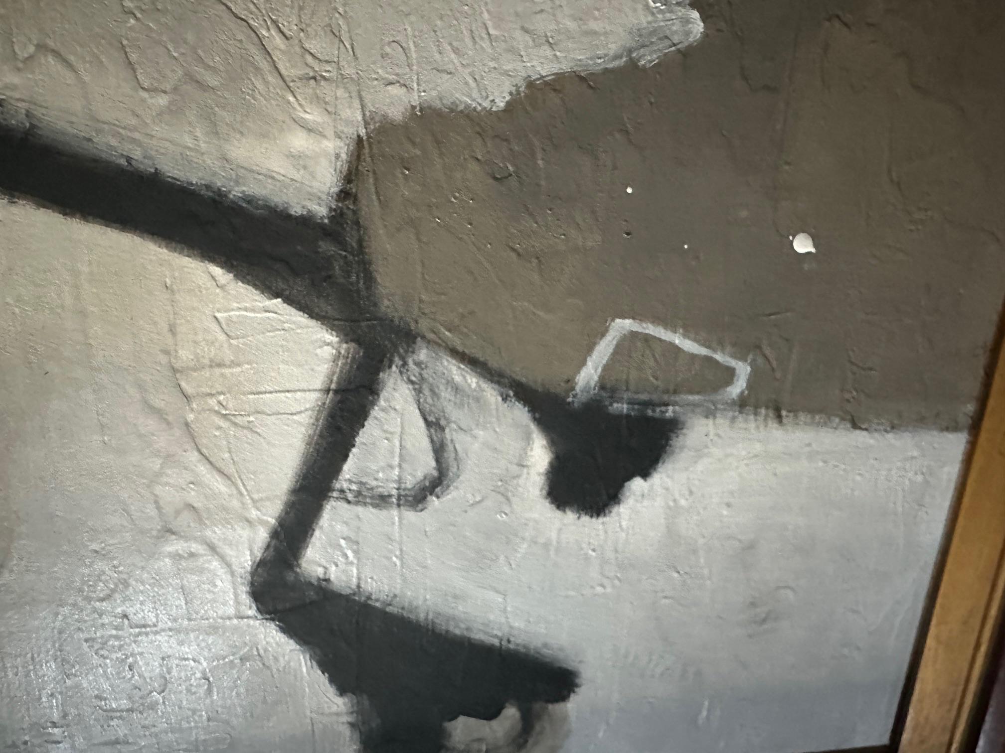 White, Taupe, Black Acrylic Abstract By Patrick Phillips, U.S.A., Contemporary In New Condition For Sale In New York, NY