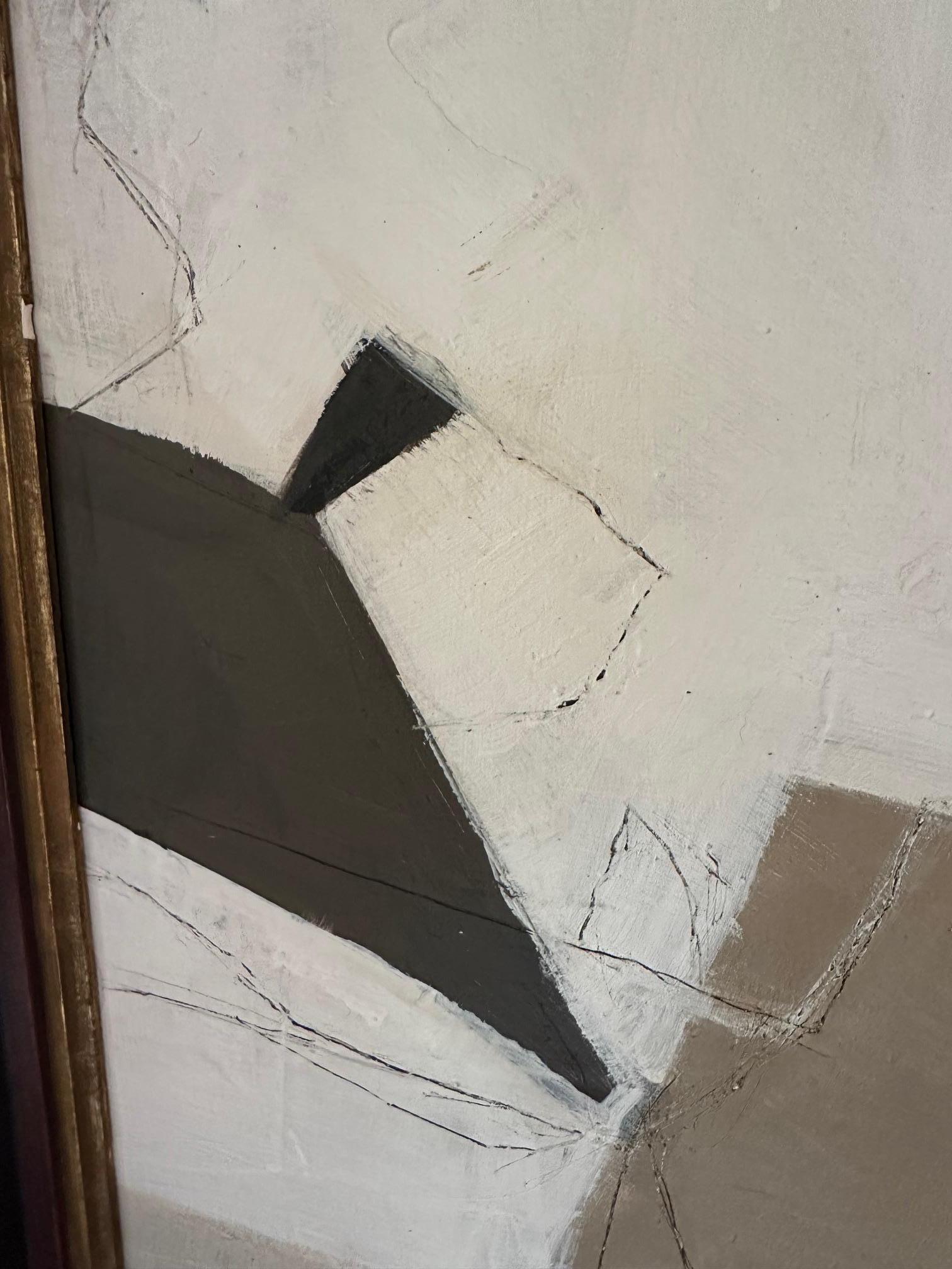 Weiß, Taupe, Schwarz, Grau Gemälde von Patrick Phillips, U.S.A., Contemporary (amerikanisch)