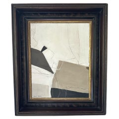 Weiß, Taupe, Schwarz, Grau Gemälde von Patrick Phillips, U.S.A., Contemporary