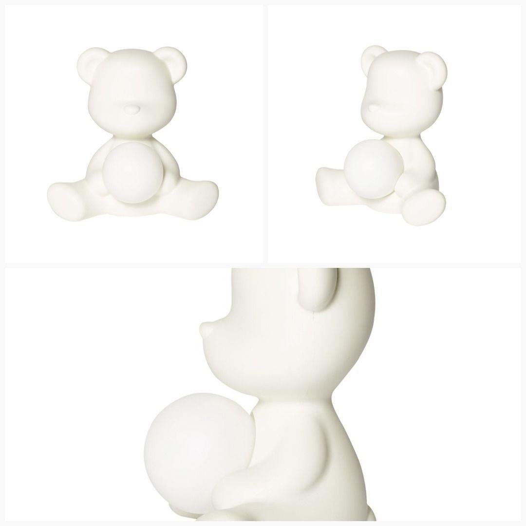 White Teddy Bear Lamp LED, Made in Italy In New Condition For Sale In Beverly Hills, CA