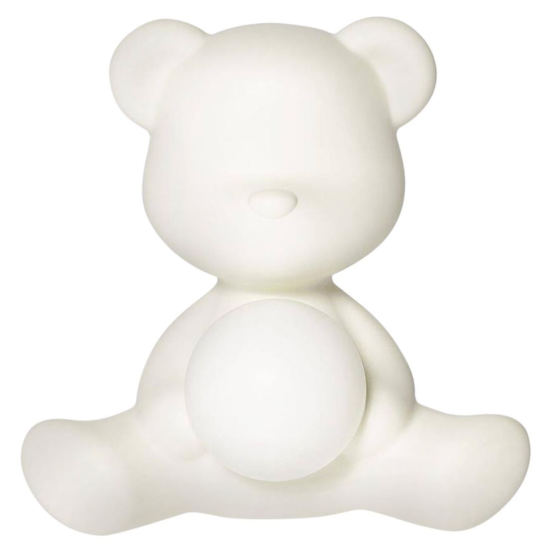 In Stock in Los Angeles, White Teddy Bear Lamp LED, Made in Italy