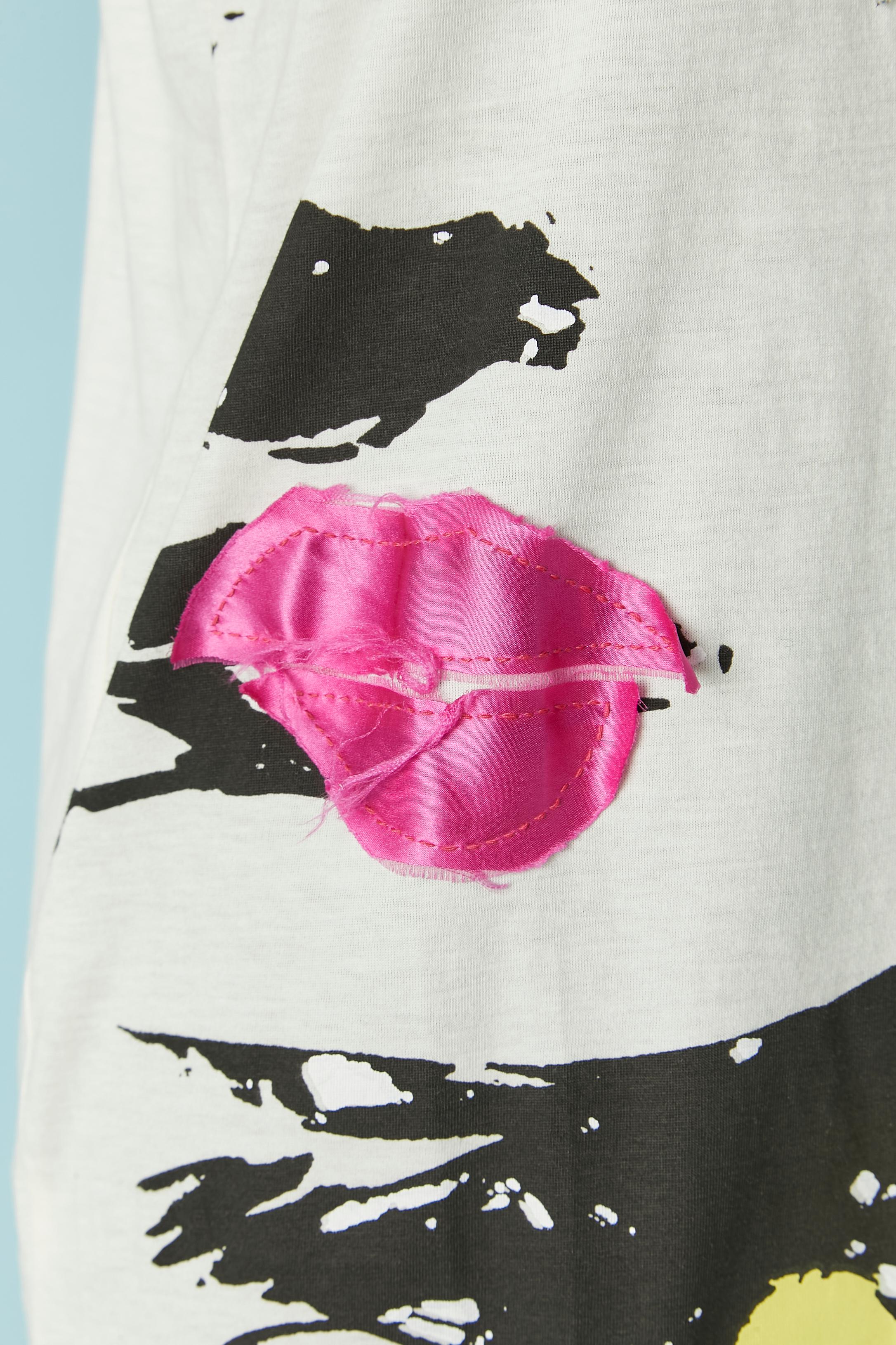 Women's White tee-shirt with embroideries and beadwork Lanvin by Alber Elbaz For Sale