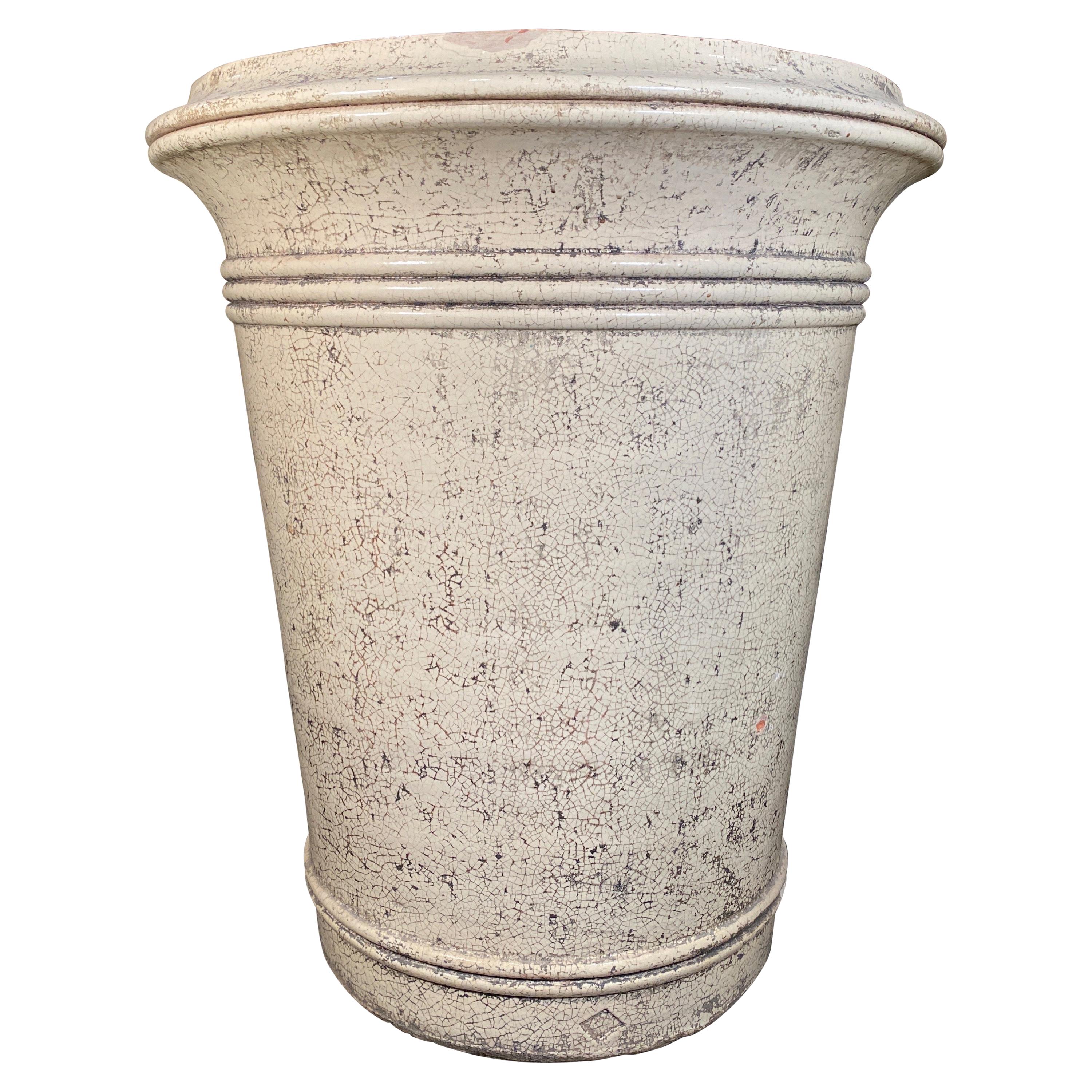 White Terra Cotta Urn For Sale