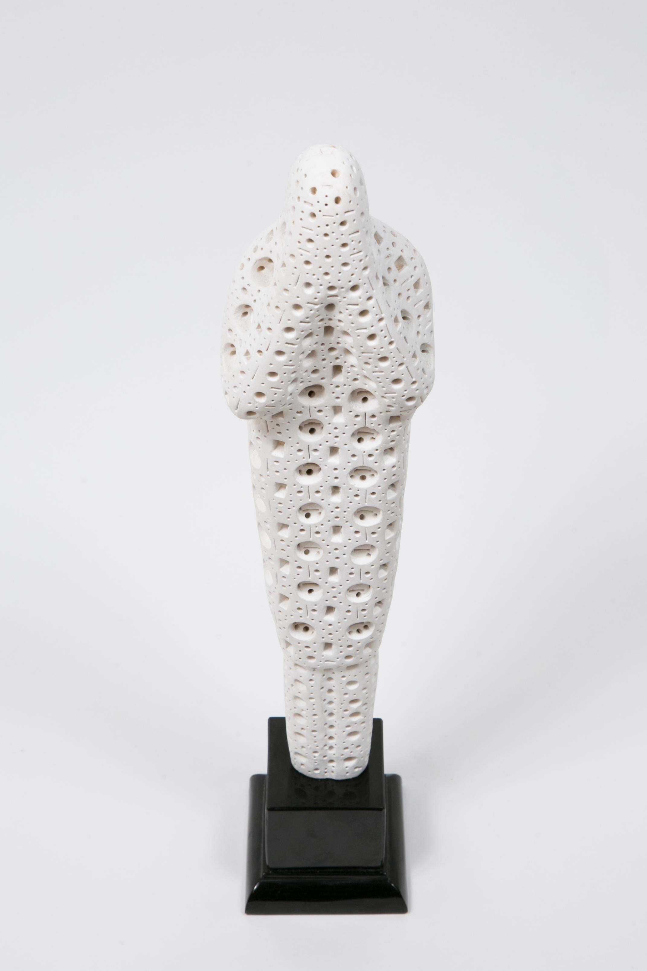 Modern White Terracotta Sculpture by Alexandre Ney