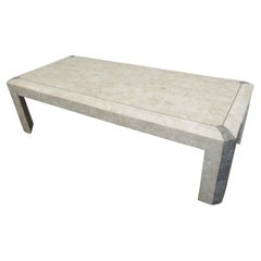 White Tessellated Stone Cocktail Table