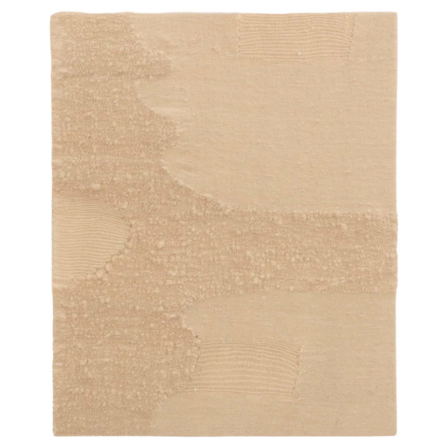 White Textile Artwork Wall Piece, Made of handspun handwoven Wool, handcrafted