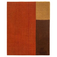 Weißes Textil-Kunstwerk, aus handgesponnener Wolle, handgefertigt