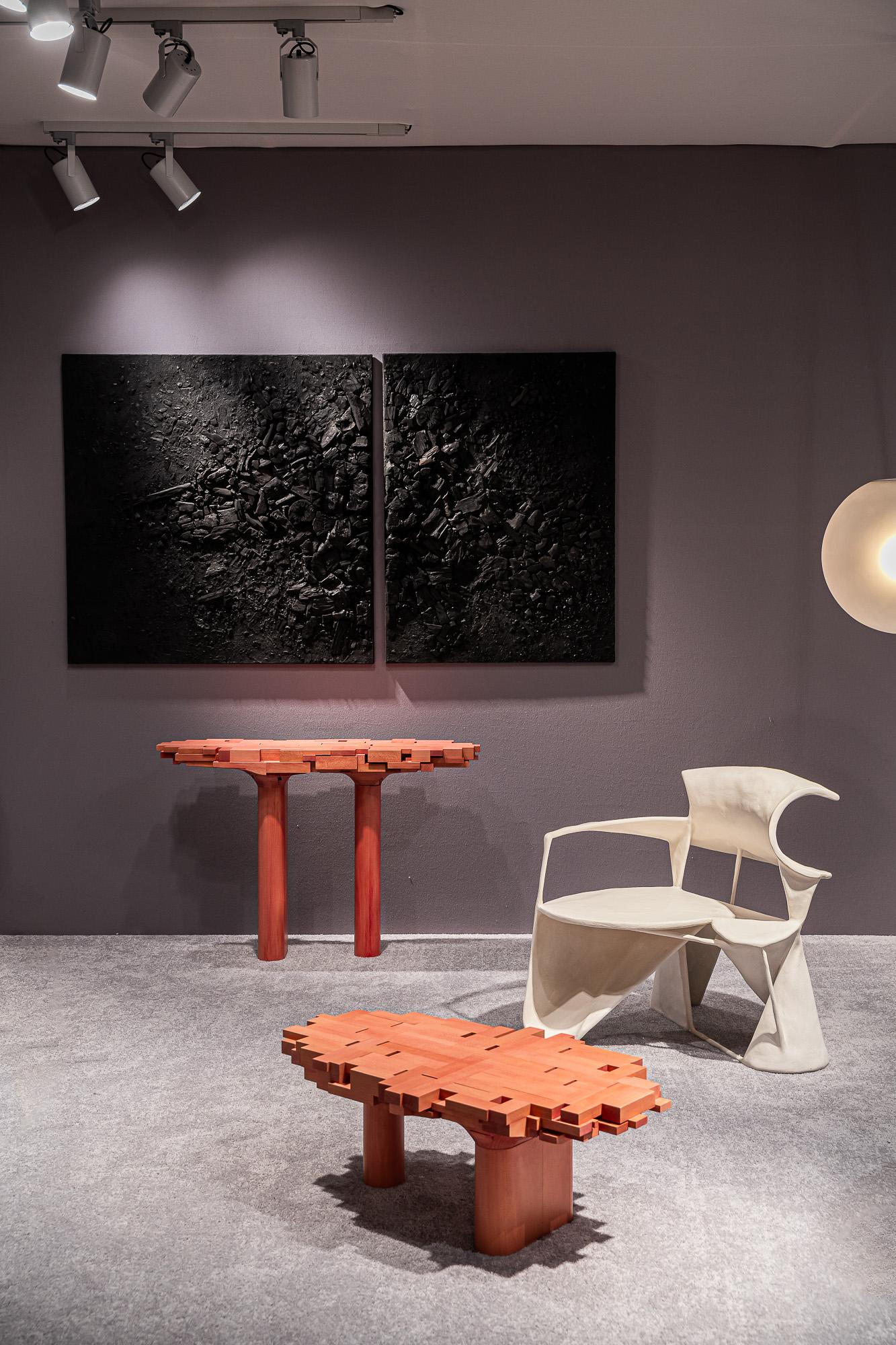 Contemporary Design White Textured Curved Sculptures Chair by Jordan van der Ven For Sale 4