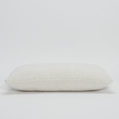 White Textured Kidney Pillow By MOGUL