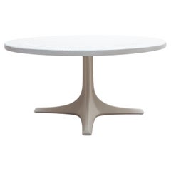 White Top Coffee, Dining Adjustable Table, entworfen von Ilse Möbel, Deutschland