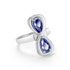 White Topaz Large Infinity Stone Ring