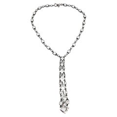 White Topaz Necklace set in Silver Settings