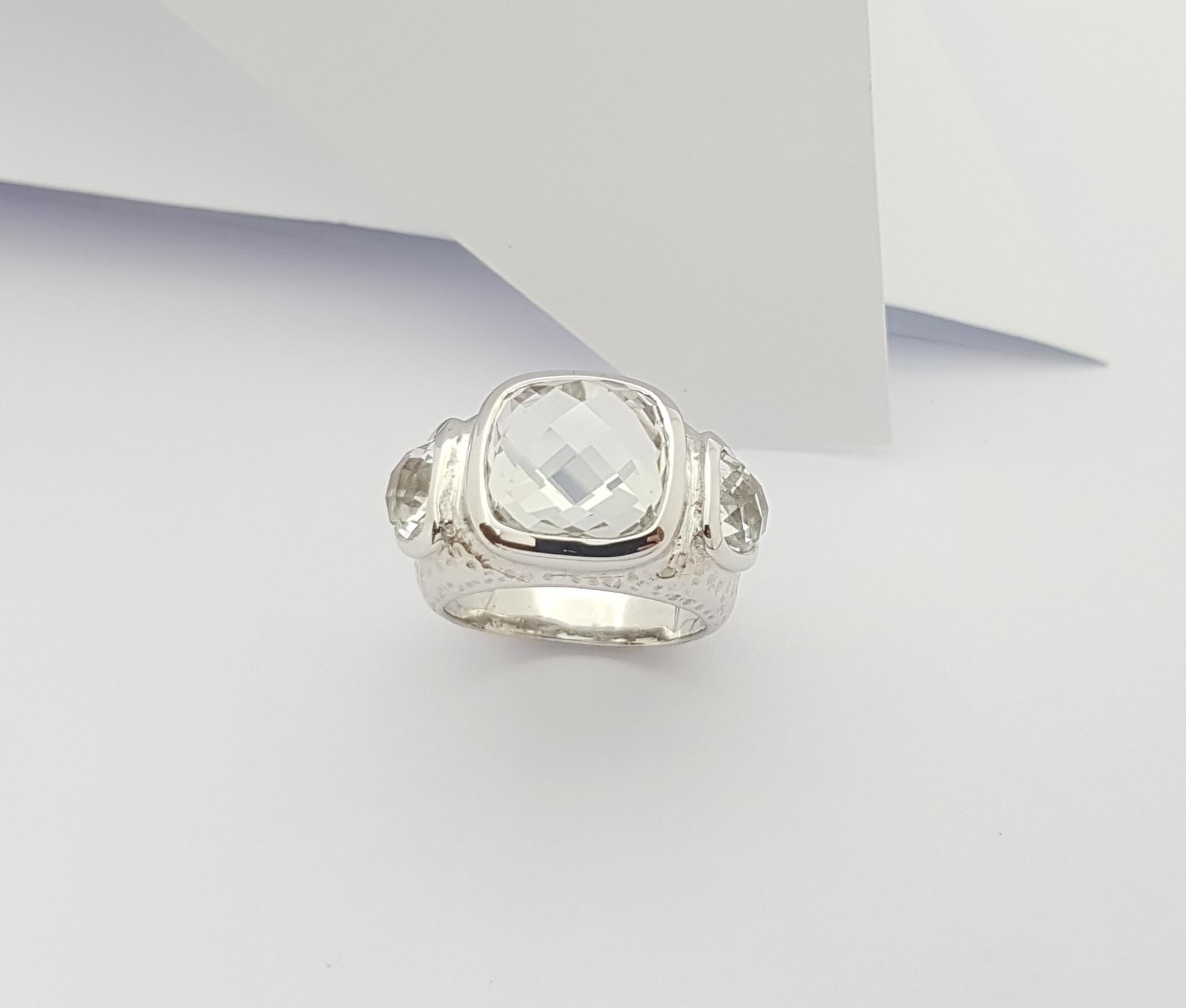 White Topaz  Ring set in Silver Settings In New Condition For Sale In Dusit, 10