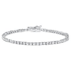 Bracciale tennis in topazio bianco da 4,95 carati A. Silver