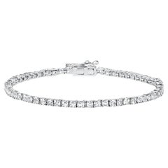 Weißer Topas Tennisarmband 4,95 Karat Sterling Silber