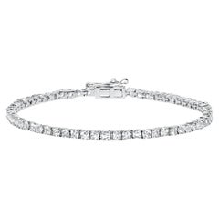 Weißer Topas Tennisarmband 4,95 Karat Sterling Silber