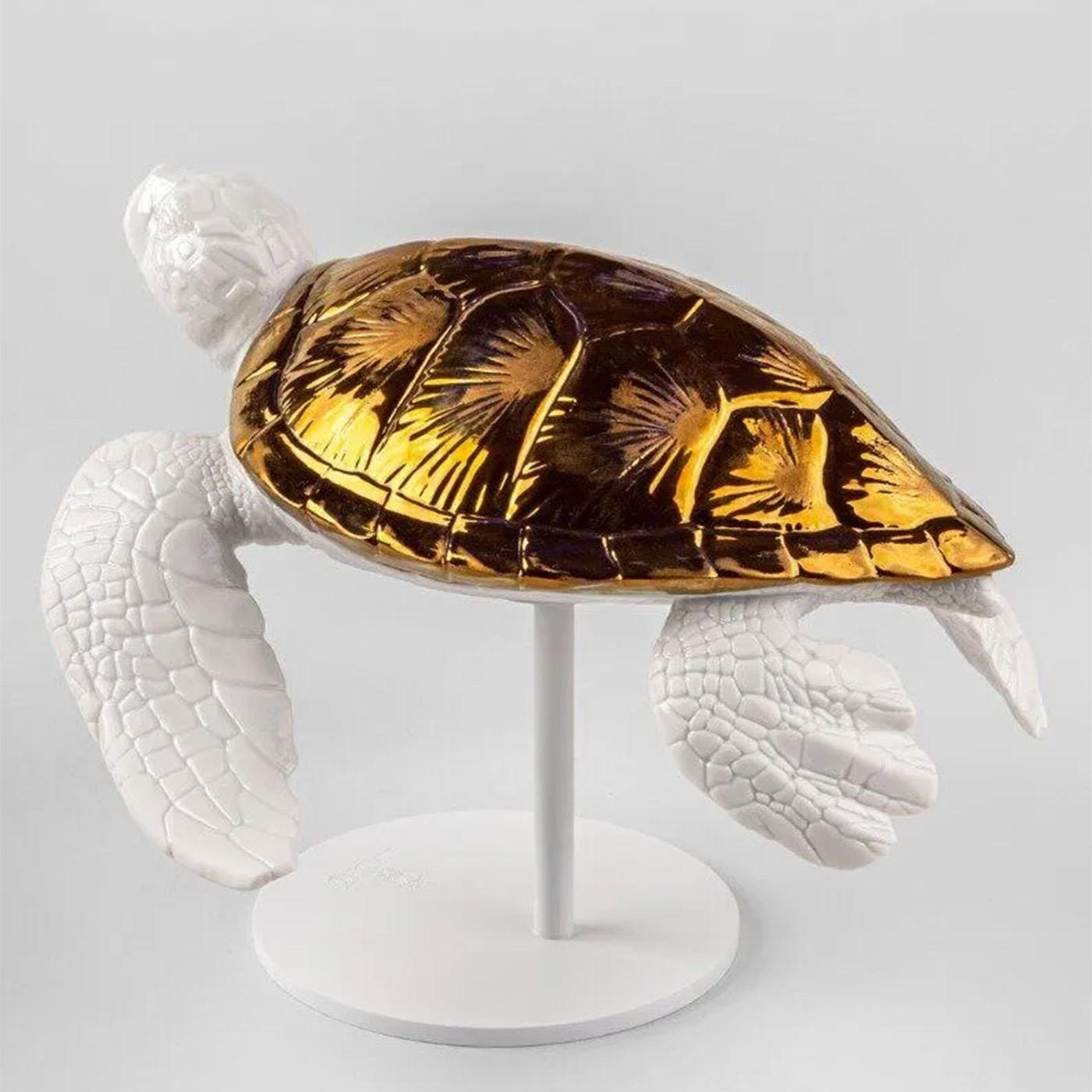 Portuguese White Tortoise B Sculpture For Sale