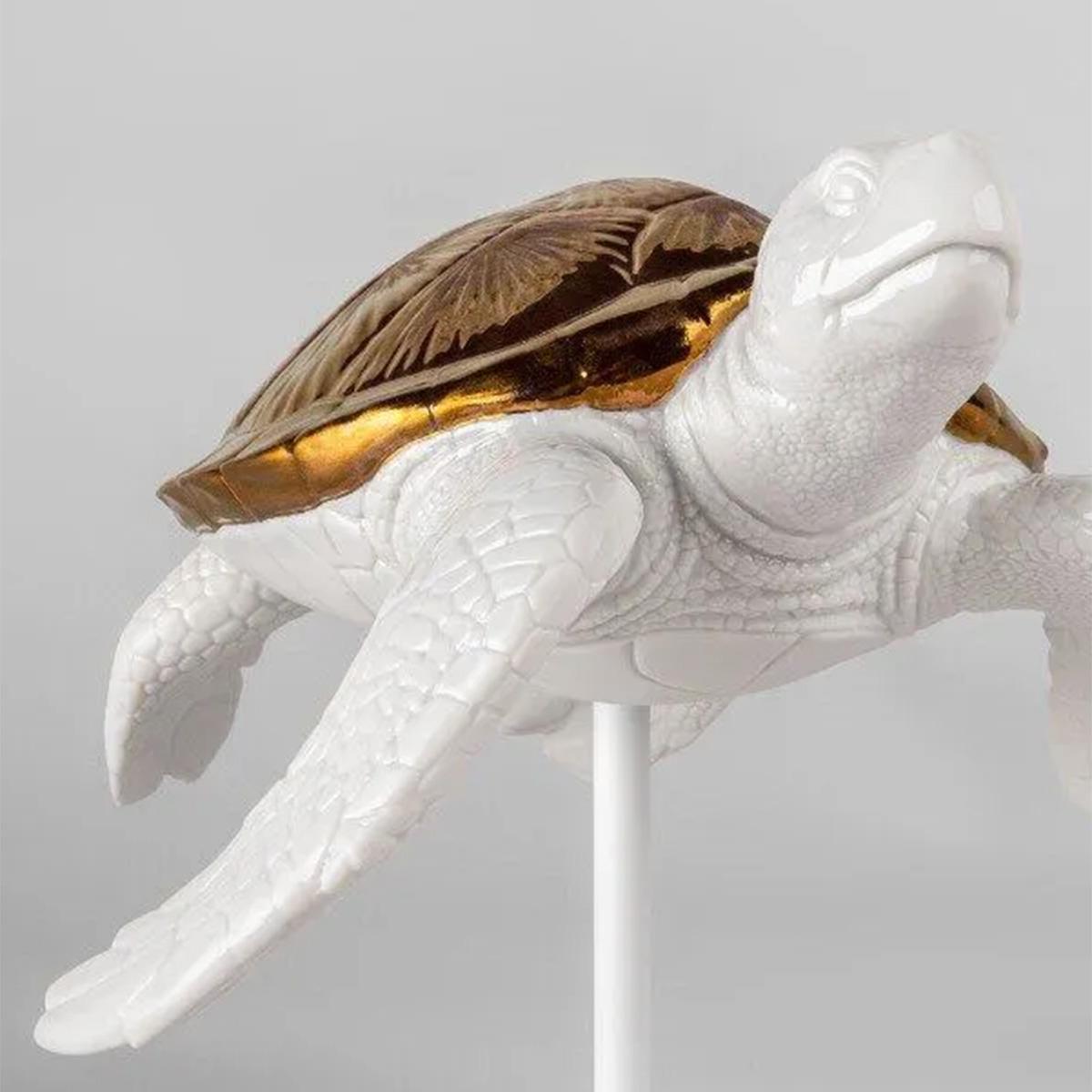 Contemporary White Tortoise B Sculpture For Sale
