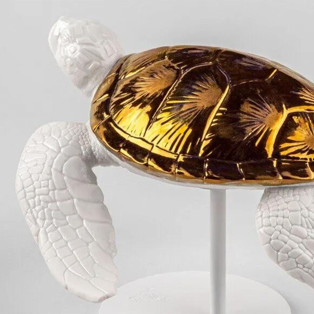 Copper White Tortoise B Sculpture For Sale
