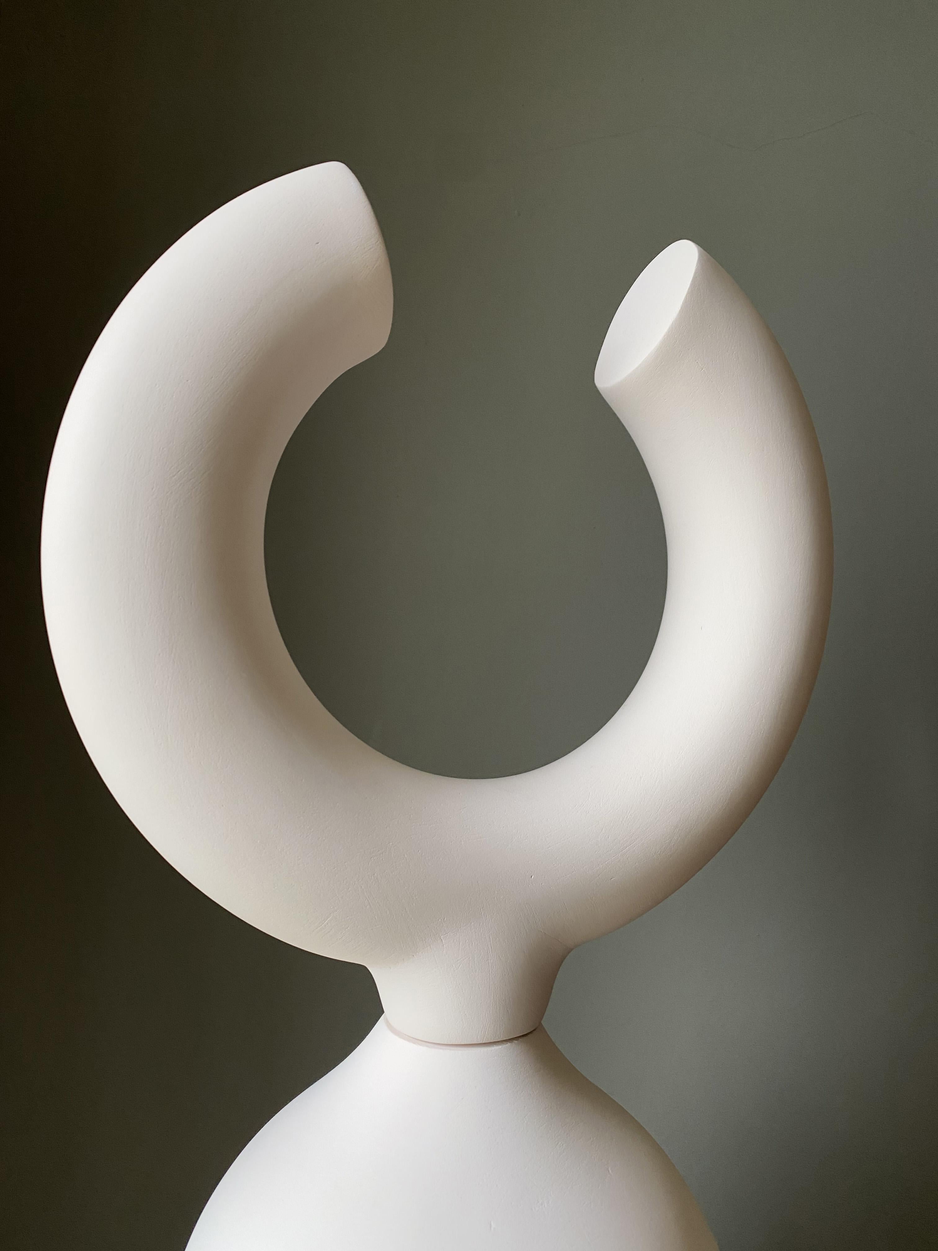 Contemporary White TOTEM Rounded Horns For Sale