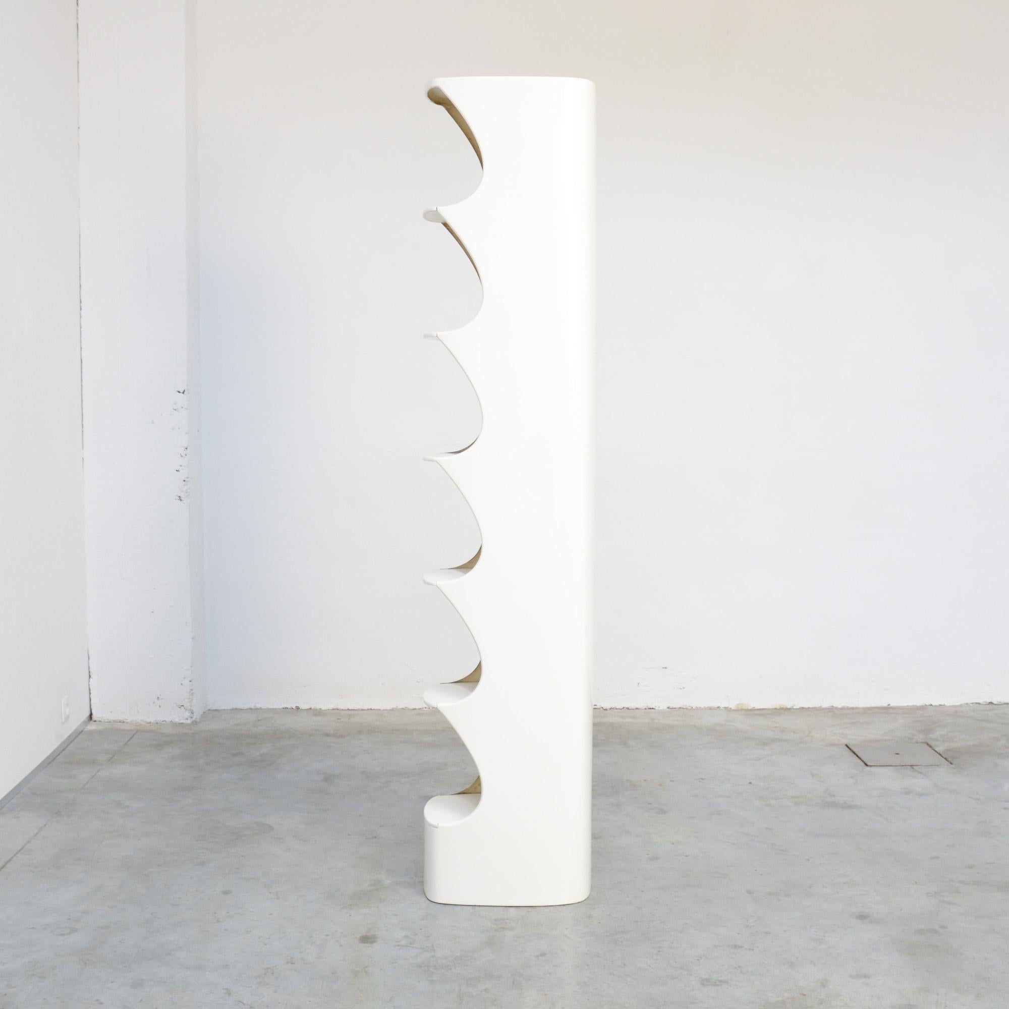 French White Totem Shelf by Valeric Doubroucinskis for Rodier, 1973