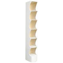 Vintage White Totem Shelf by Valeric Doubroucinskis for Rodier, 1973