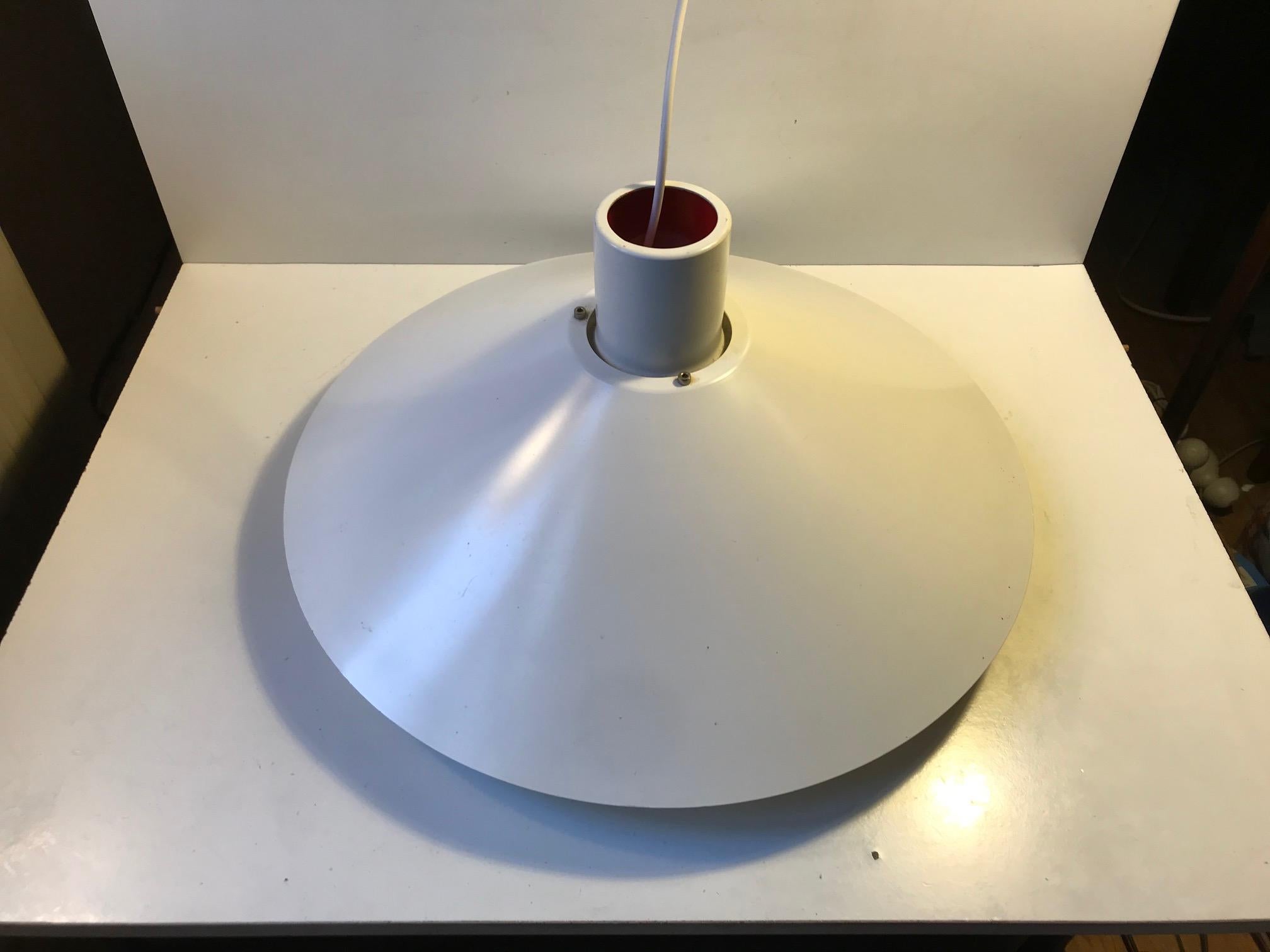 Late 20th Century White Trapez Ceiling Lamp by Christian Hvidt for Nordisk Solar, 1970s For Sale