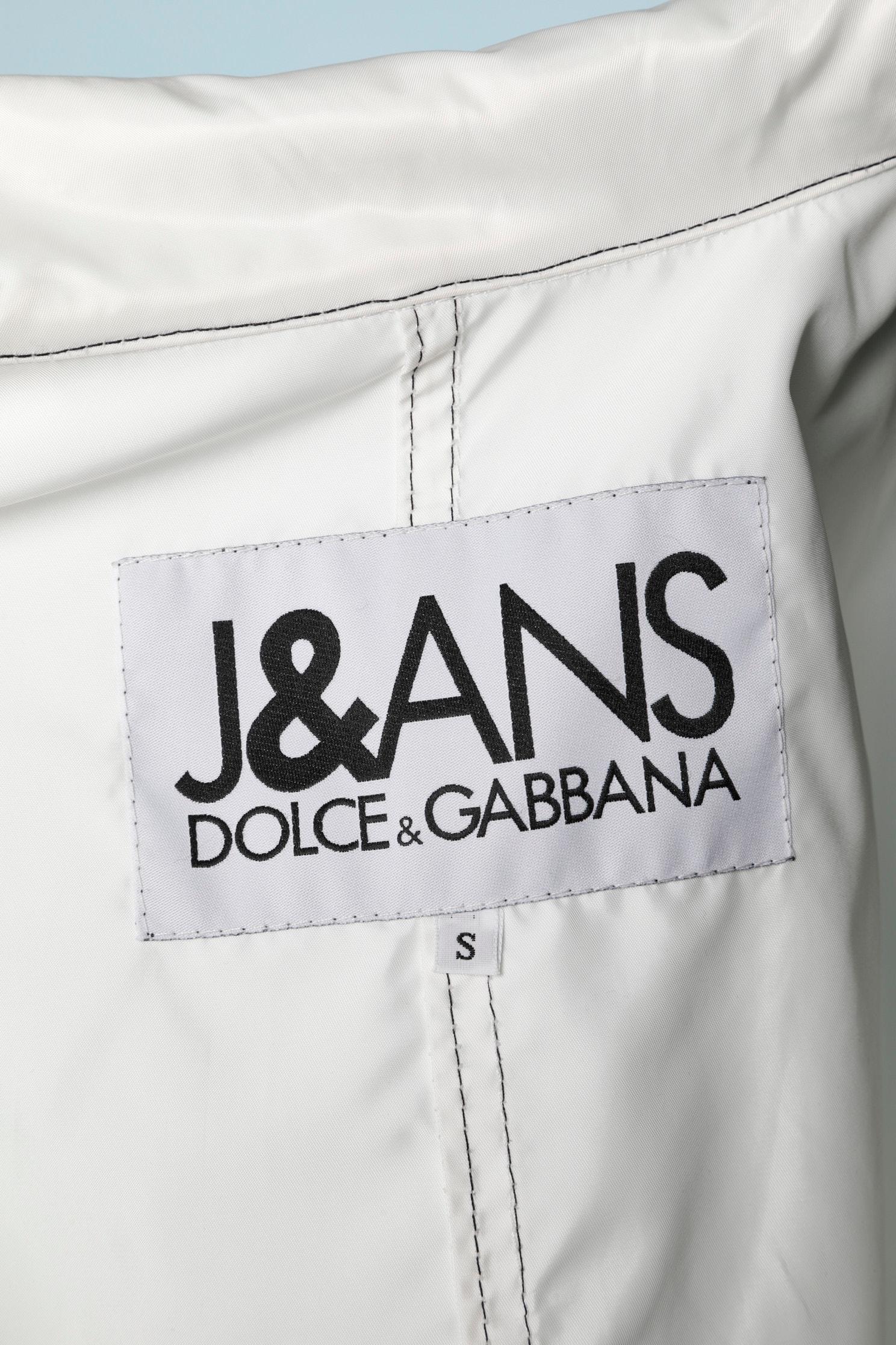 White trench-coat Dolce & Gabbana Jeans  In Excellent Condition In Saint-Ouen-Sur-Seine, FR