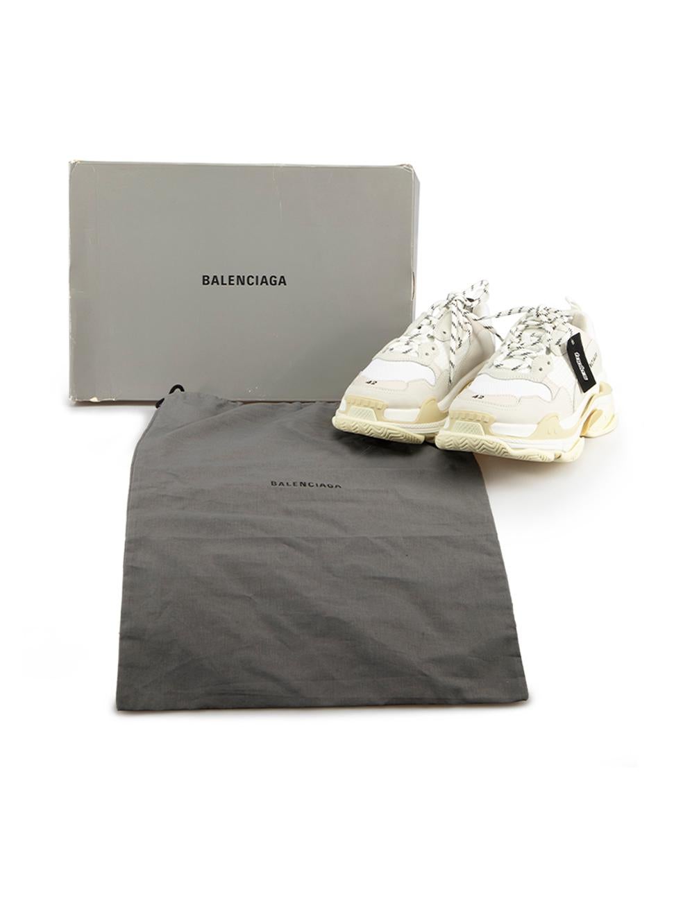 White Triple S Chunky Low Trainers Size UK 8 1