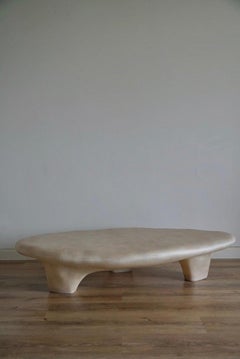 Organic Form, Large Tripod Natural Beige Fiberglass Coffee Table by kar