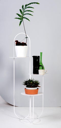 White Trumpet Table by OK Design