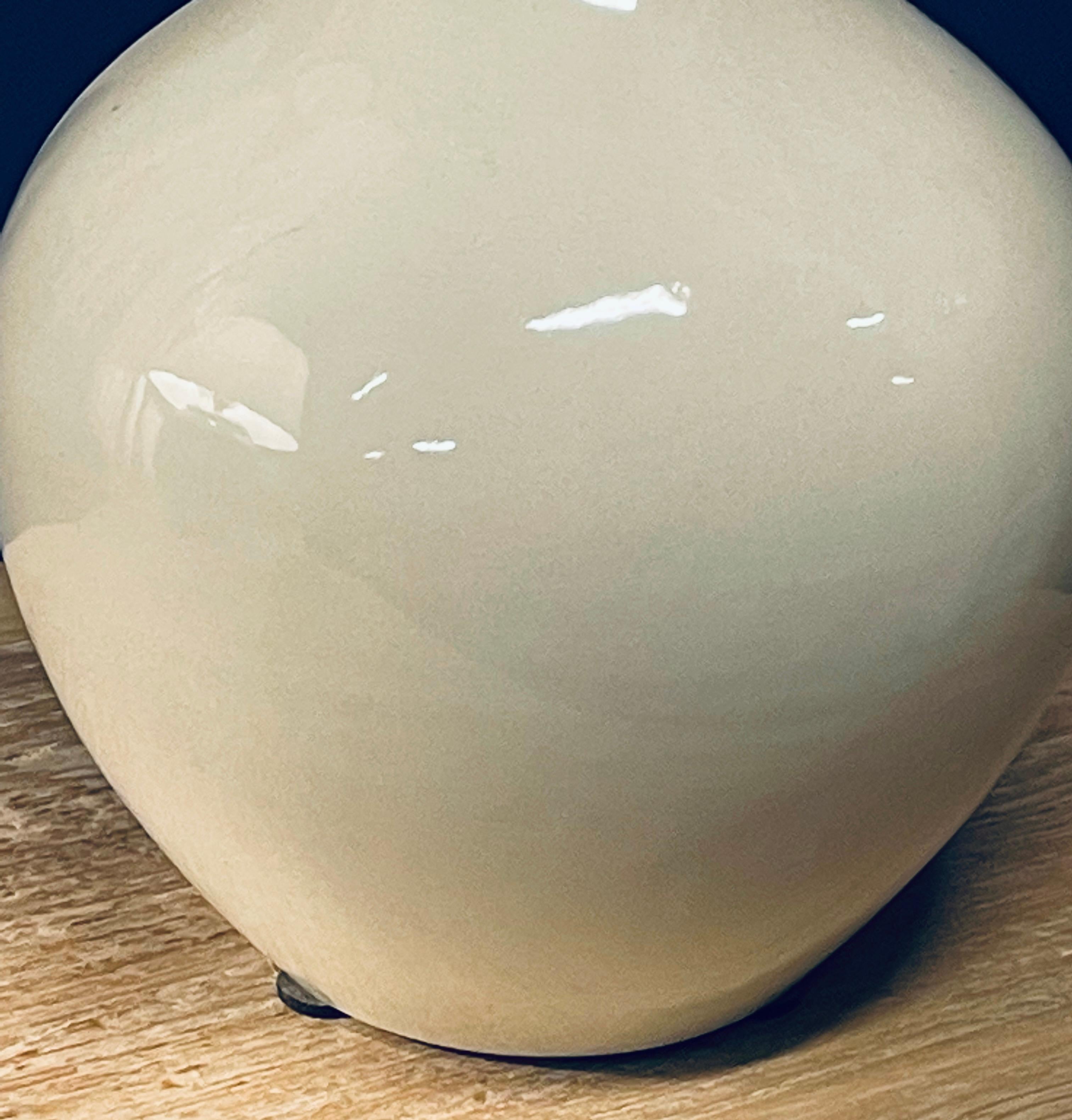 Ceramic White Tube Neck Vase, China, Contemporary For Sale