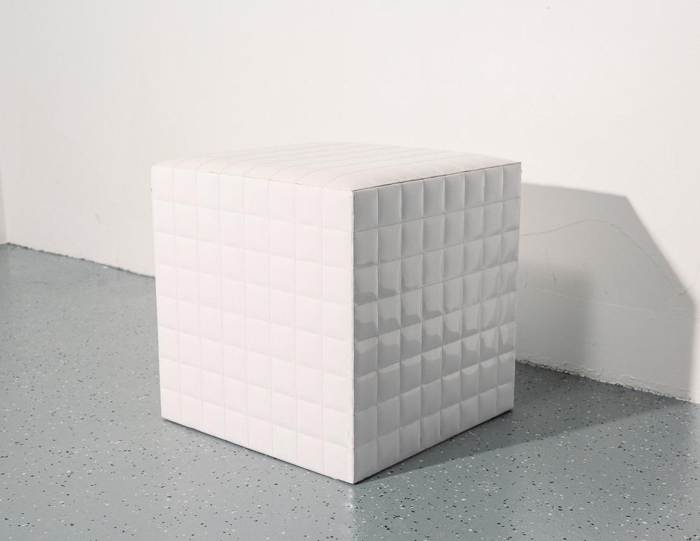white ottoman cube