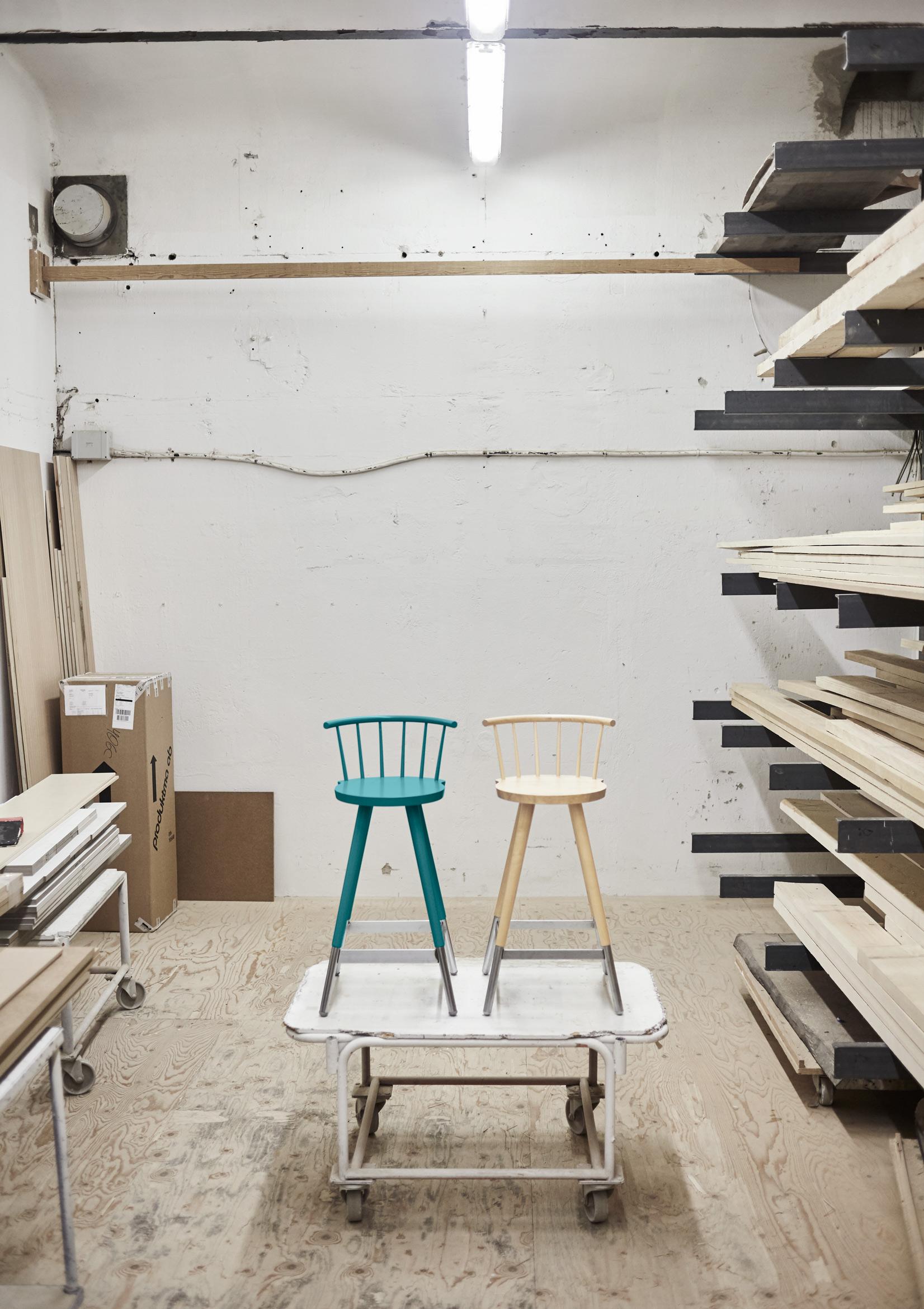 Contemporary White Tupp Barstool by Storängen Design