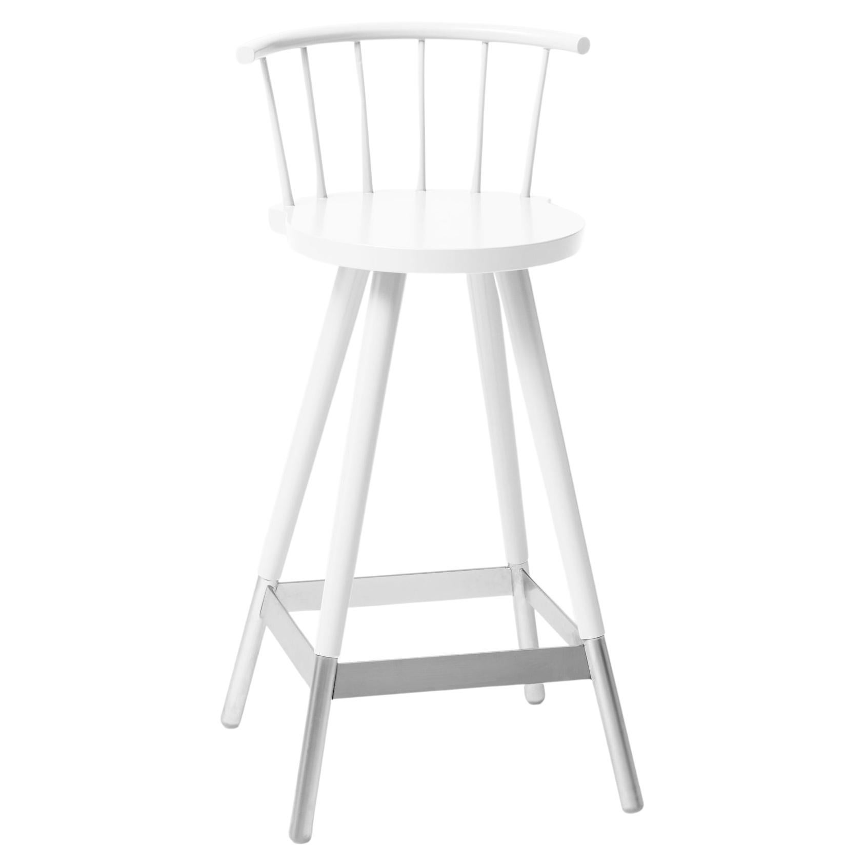 White Tupp Barstool by Storängen Design For Sale