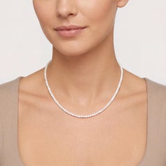 White Turquoise Bead Adjustable Choker Necklace