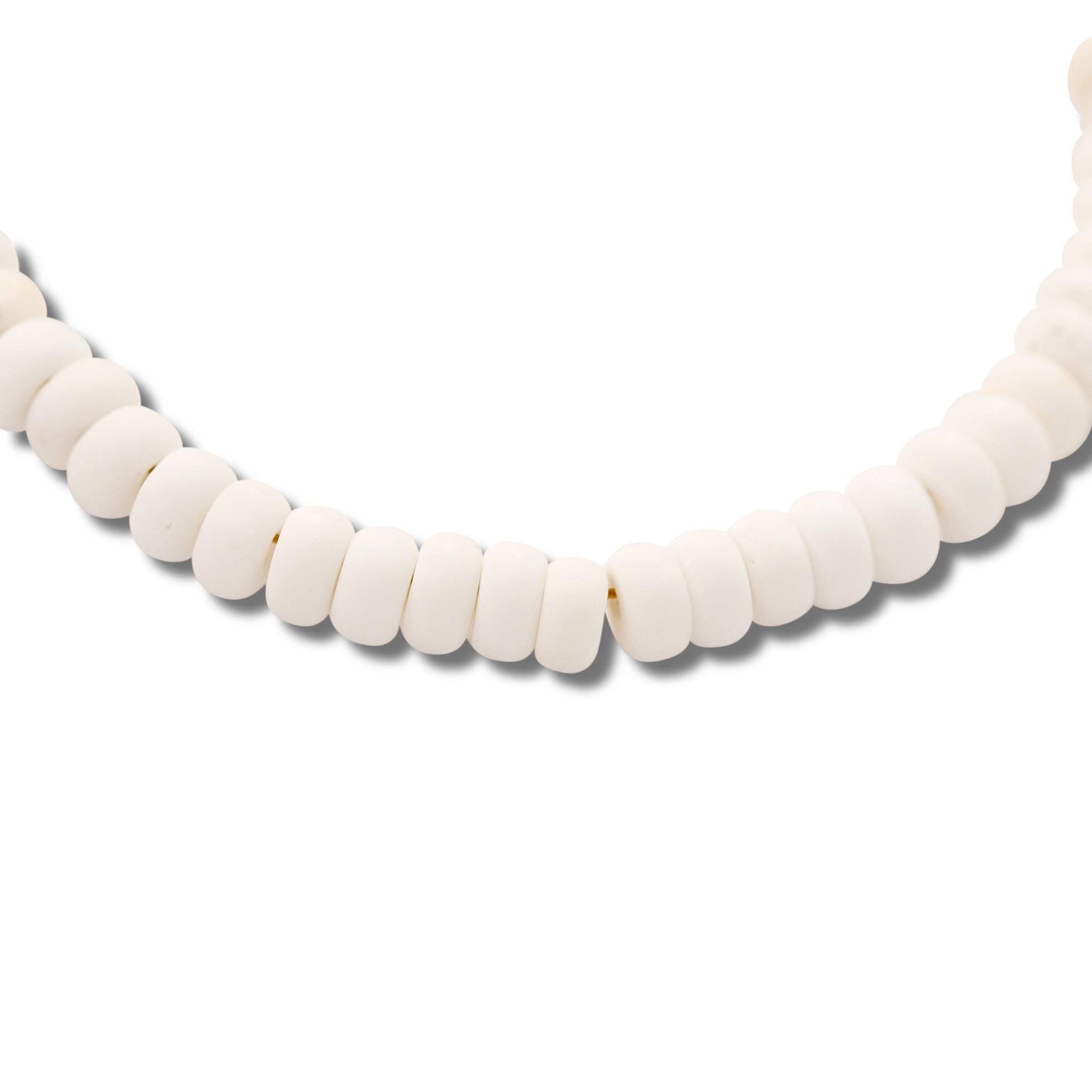 Perlina Bracciale a catena in turchese bianco e osso di cane - by Bombyx House in vendita