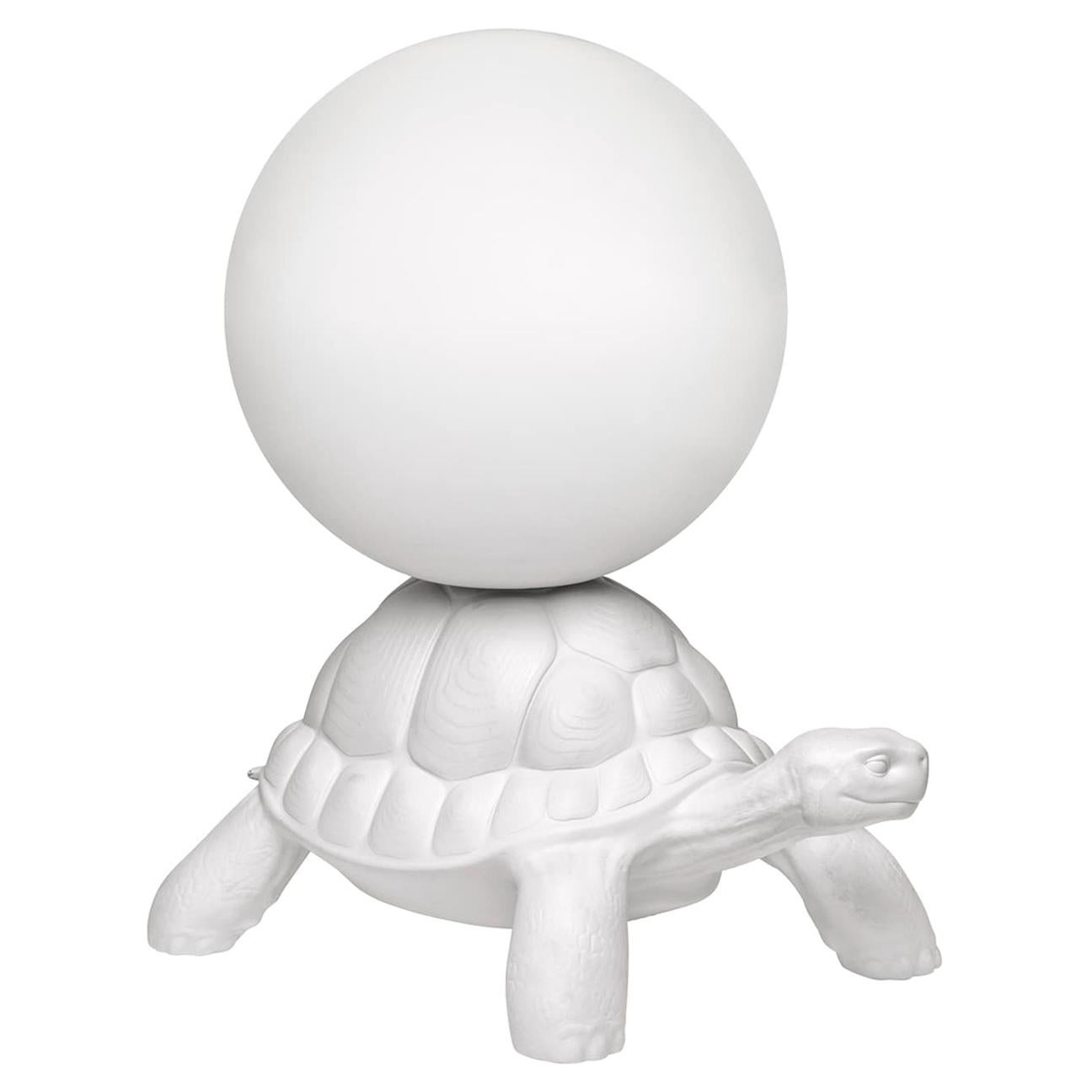 White Turtle Carry Lamp, Designed by Marcantonio For Sale
