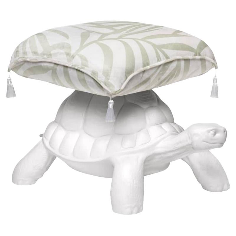 White Turtle Carry Pouf, Designed by Marcantonio For Sale