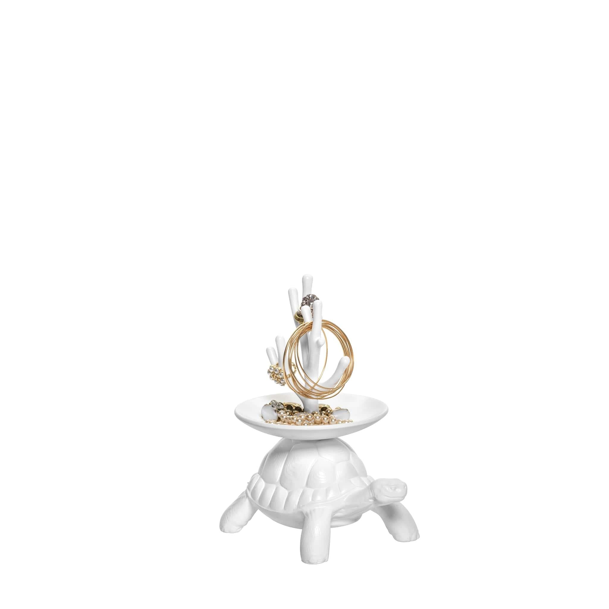 Italian White Turtle Carry XS Jewelry Tree, Designed by Marcantonio For Sale