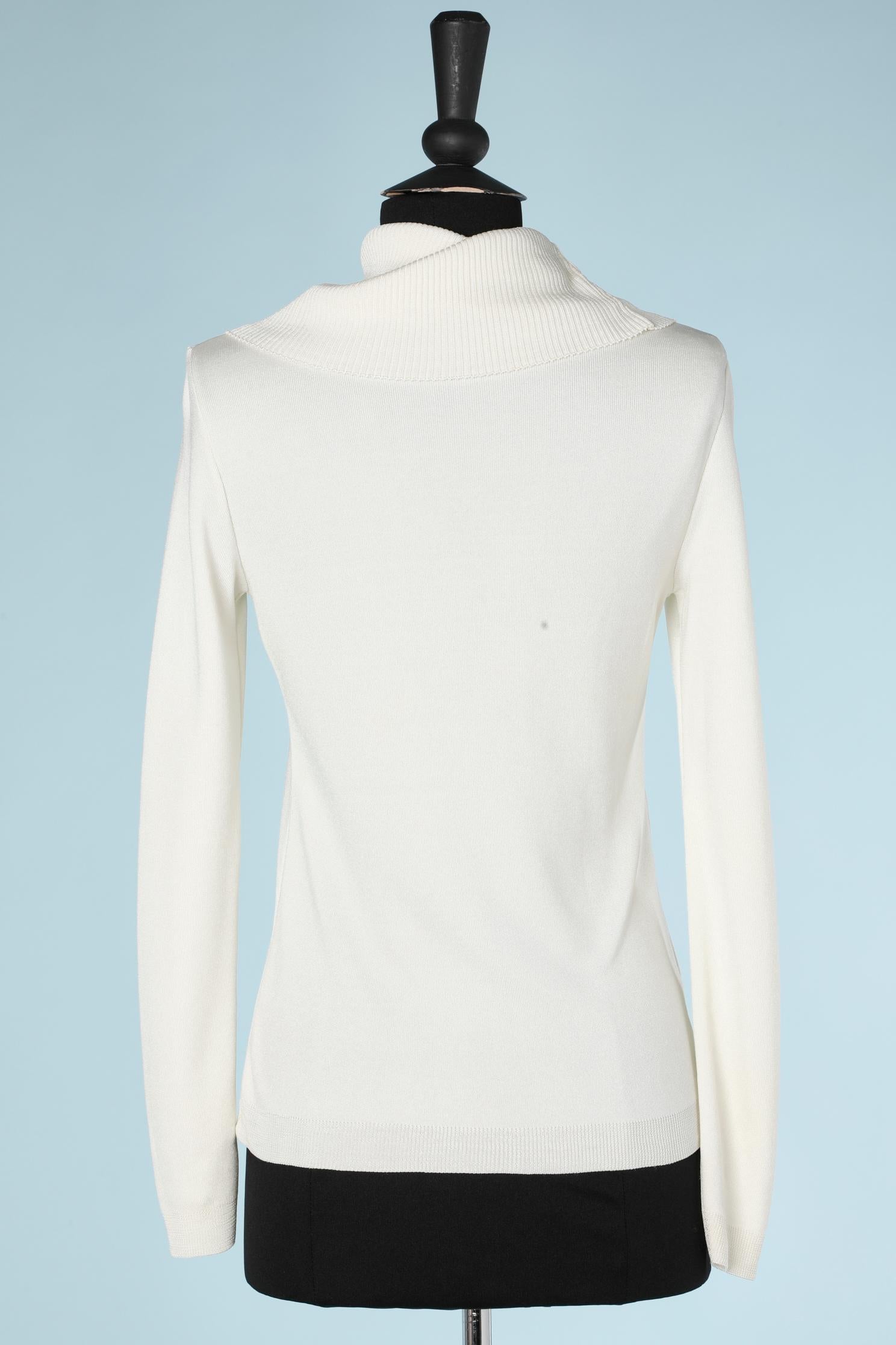 White turtle neck sweater Pierre Cardin  For Sale 1