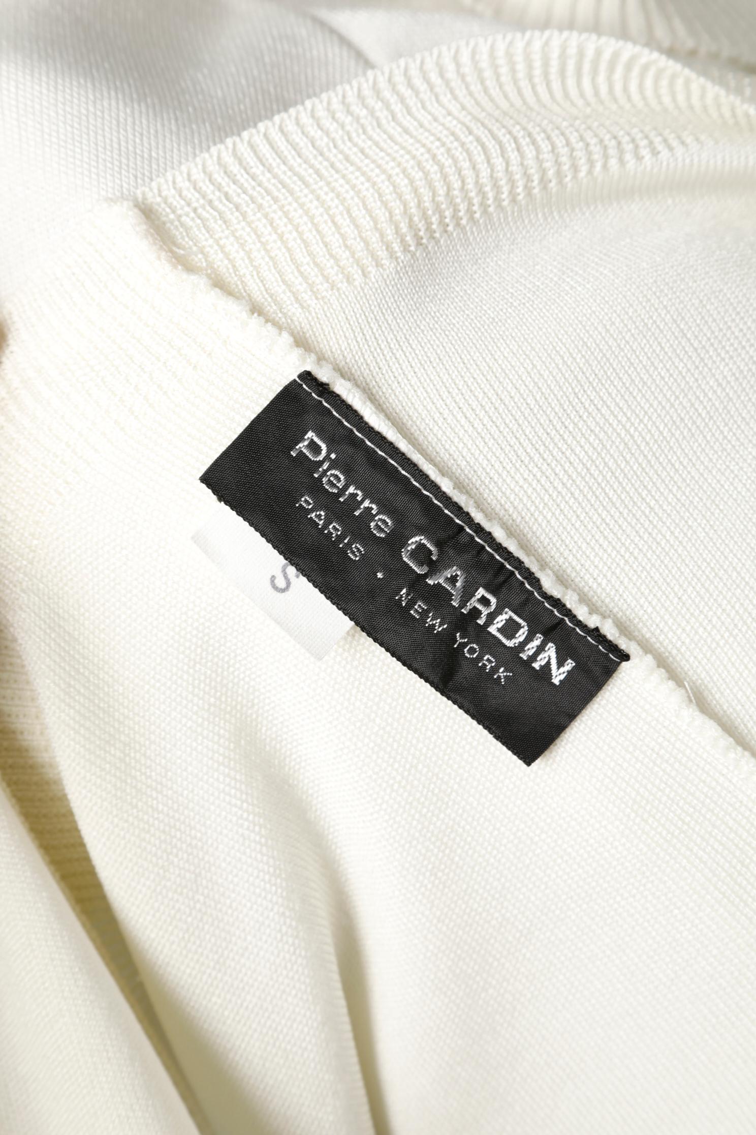 White turtle neck sweater Pierre Cardin  For Sale 2