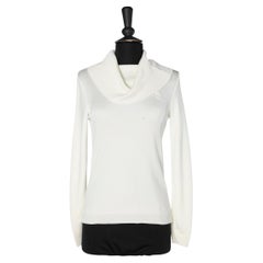 Pull col roulé blanc Pierre Cardin 