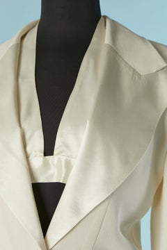 White tuxedo with satin bra CACHE