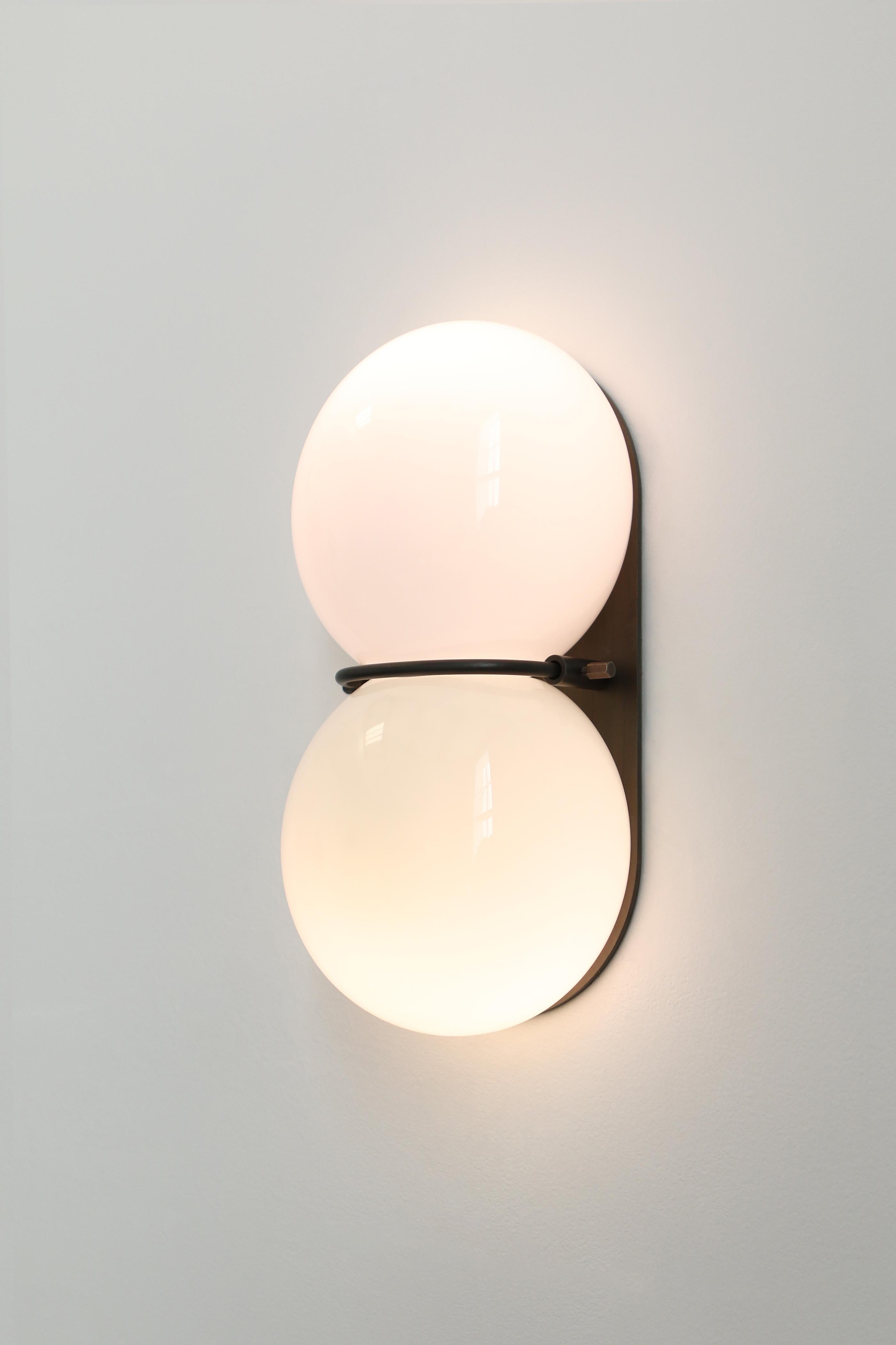 Modern White Twin 1.0 Sconce by SkLO