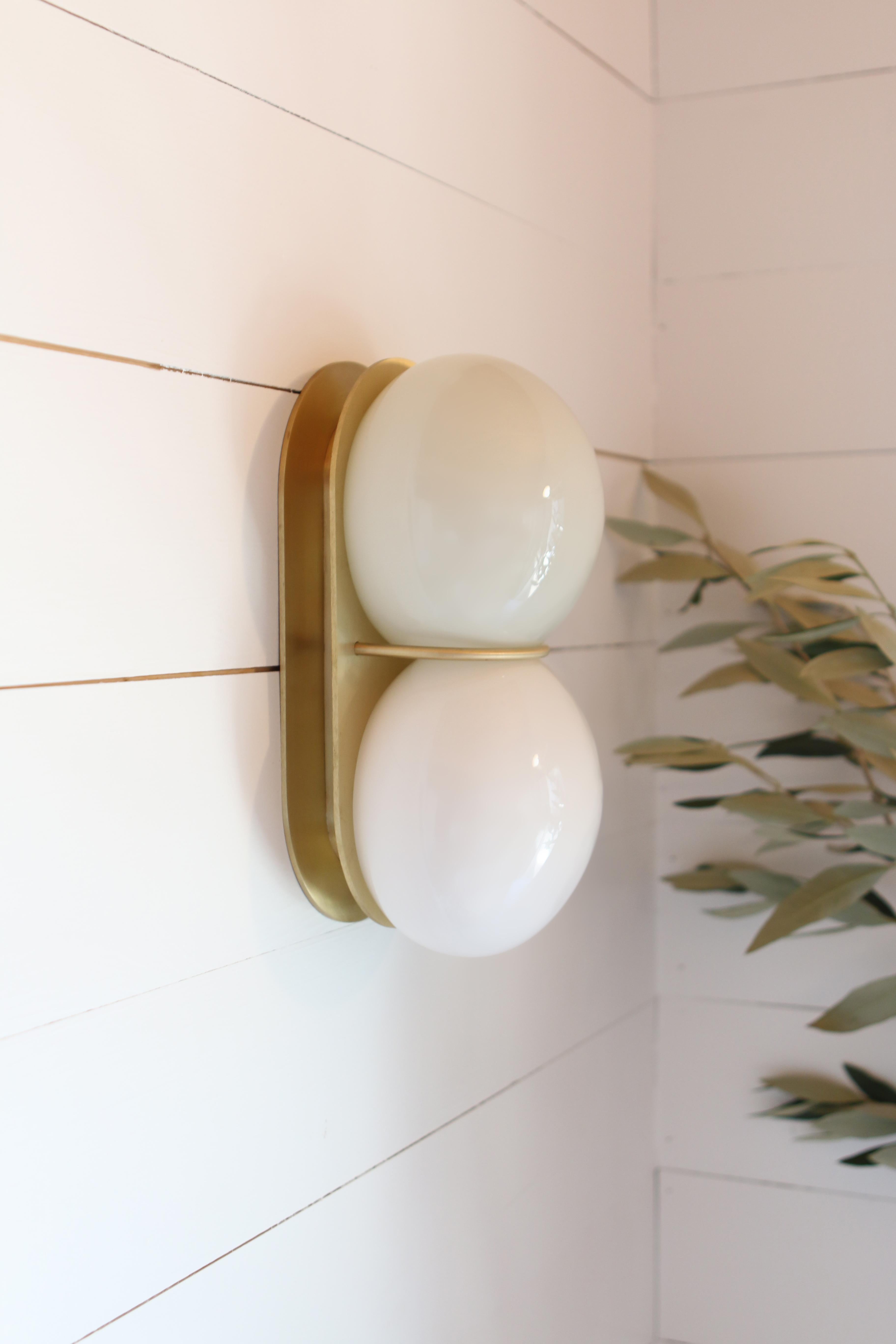 Czech White Twin 2.0 Sconce by SkLO For Sale