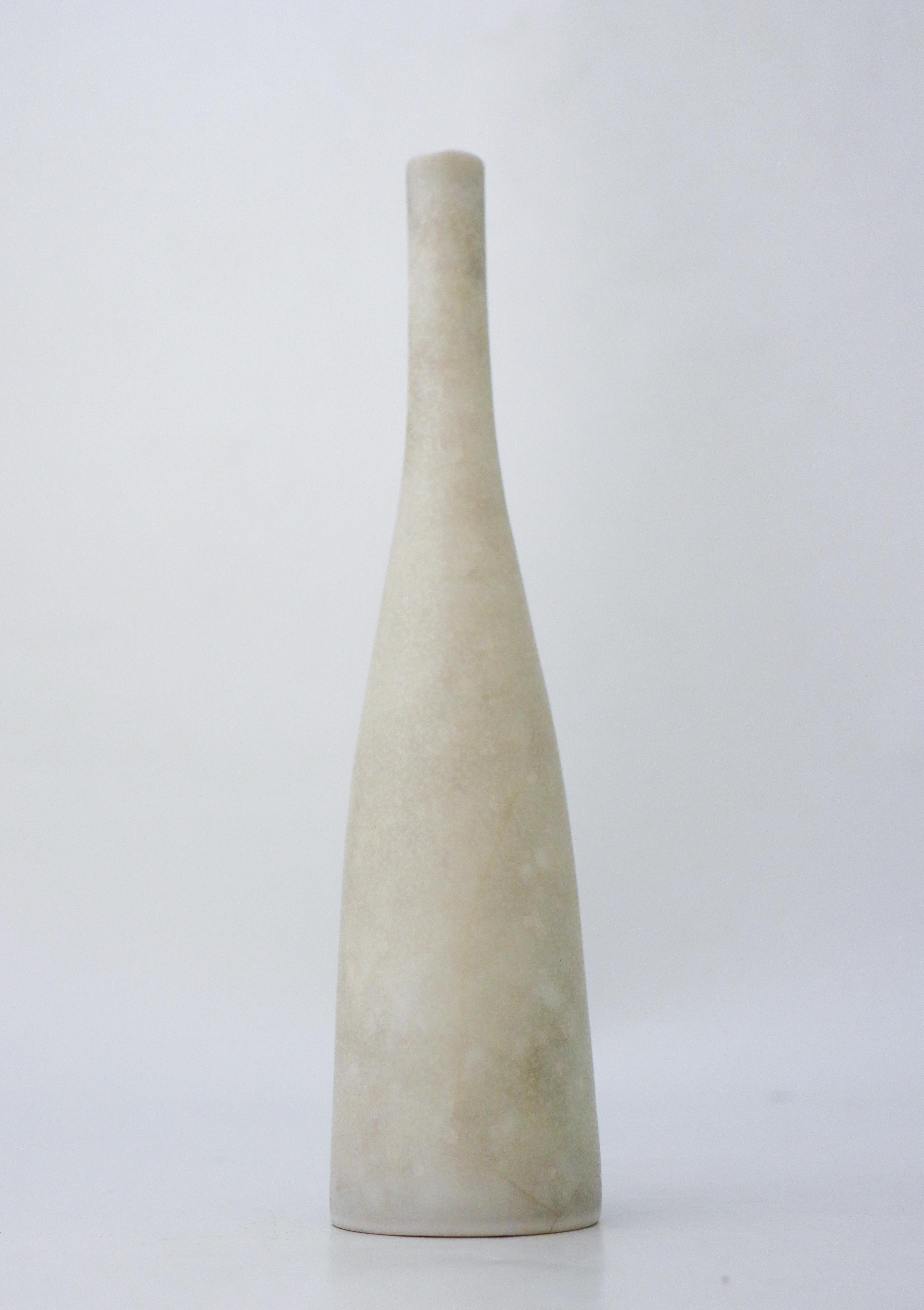 Swedish White Unique Vase - Carl-Harry Stålhane - Rörstrand - Mid 20th Century 1961 For Sale