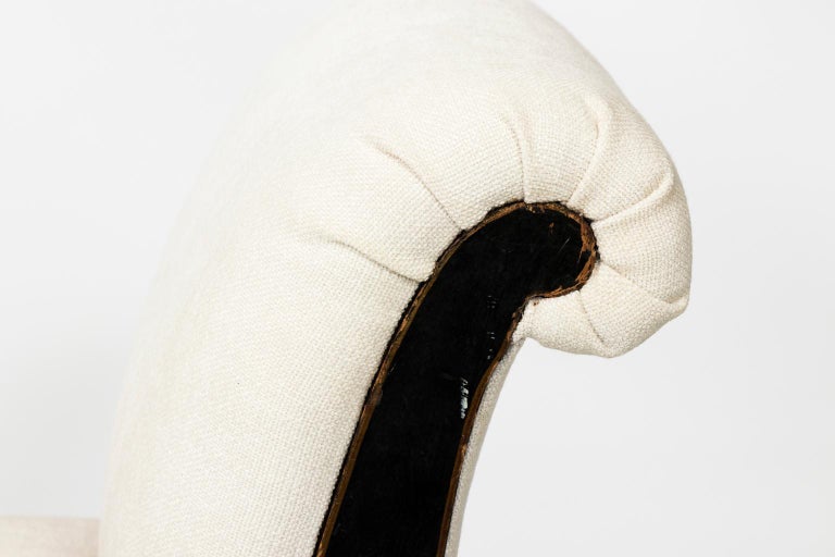 White Upholstered Bench at 1stDibs